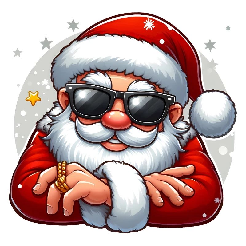 Cooler Weihnachtsmann mit Sonnenbrille