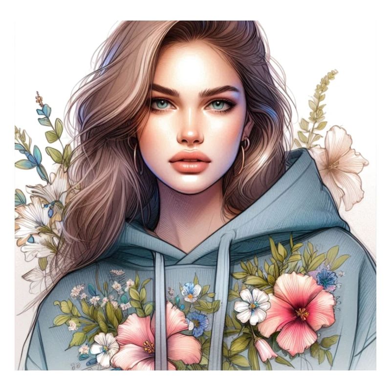 Mädchen im Sweatshirt.