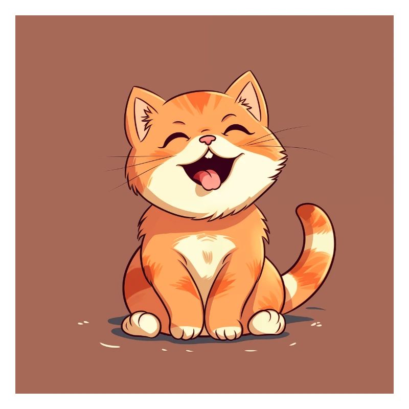 Laughing kitten