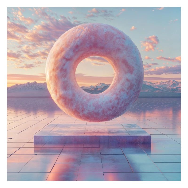 Beignet en lévitation 3D