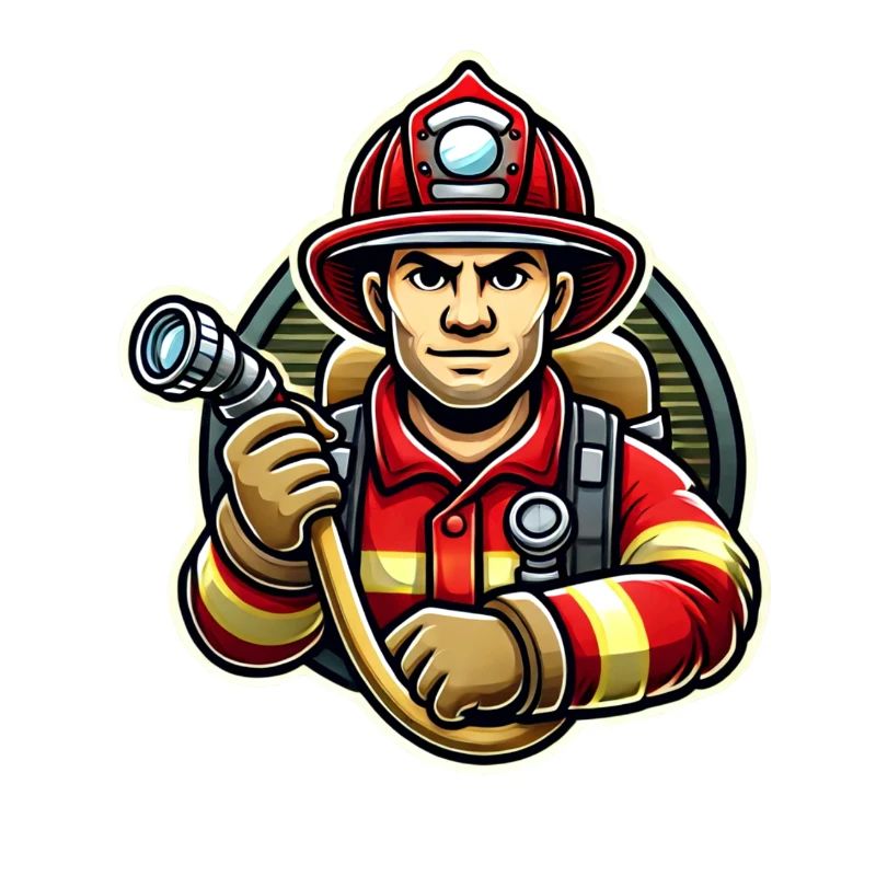 Feuerwehrmann mit Axt – Heldenhaft