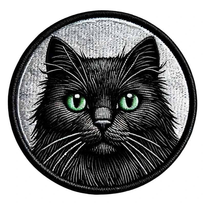 Mysterious black cat motif – unique graphics