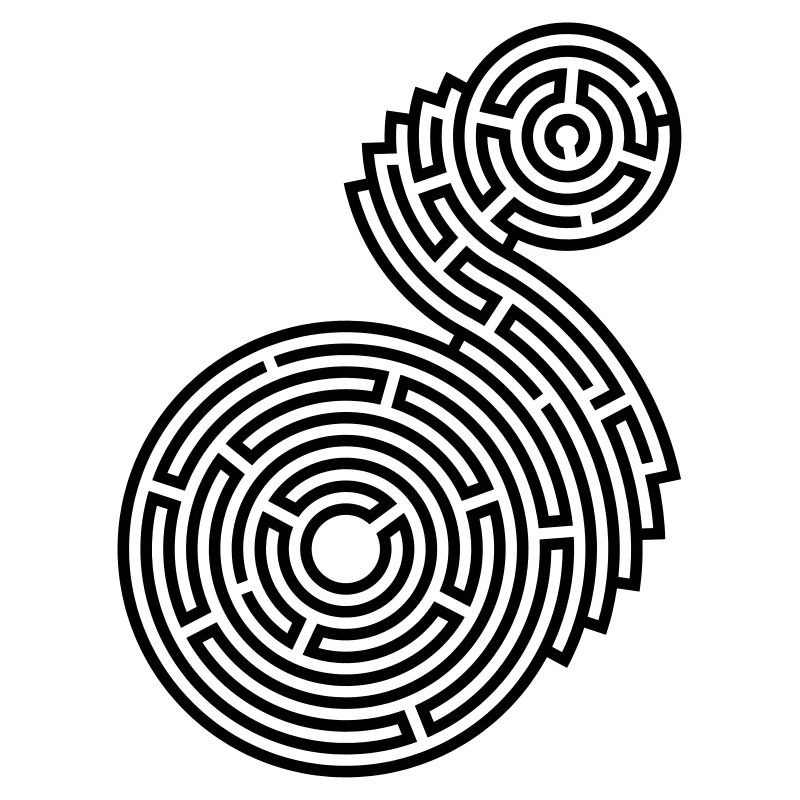 round two-part labyrinth