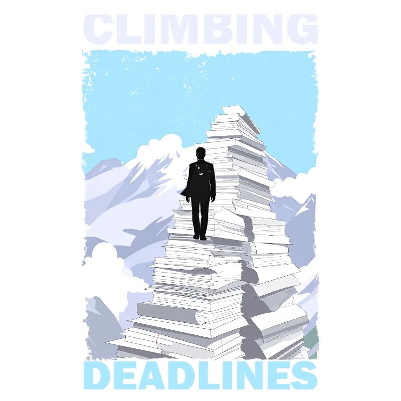 Grimper les délais - Funny Office Workload Mountai