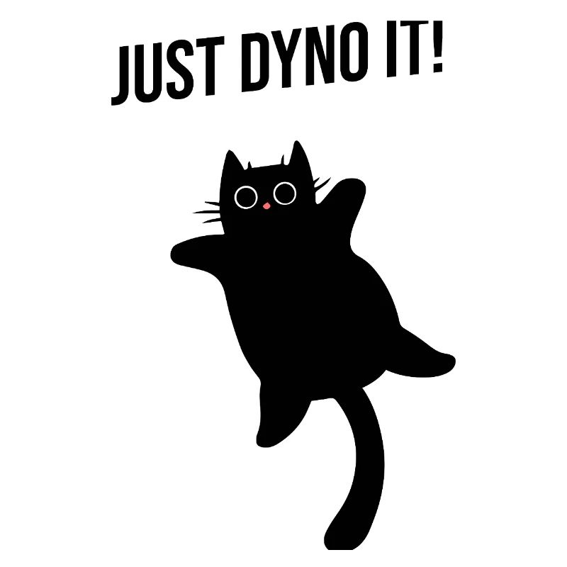 Cat climbs dynamically climbing route Dyno boulder