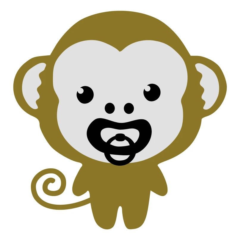monkey with soother