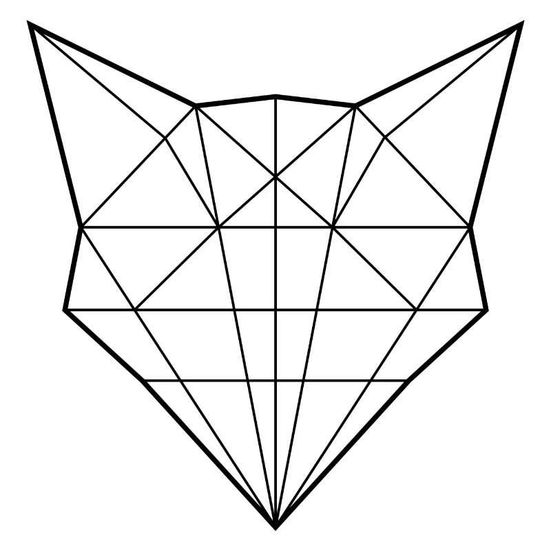 Fox in lines (Outline)