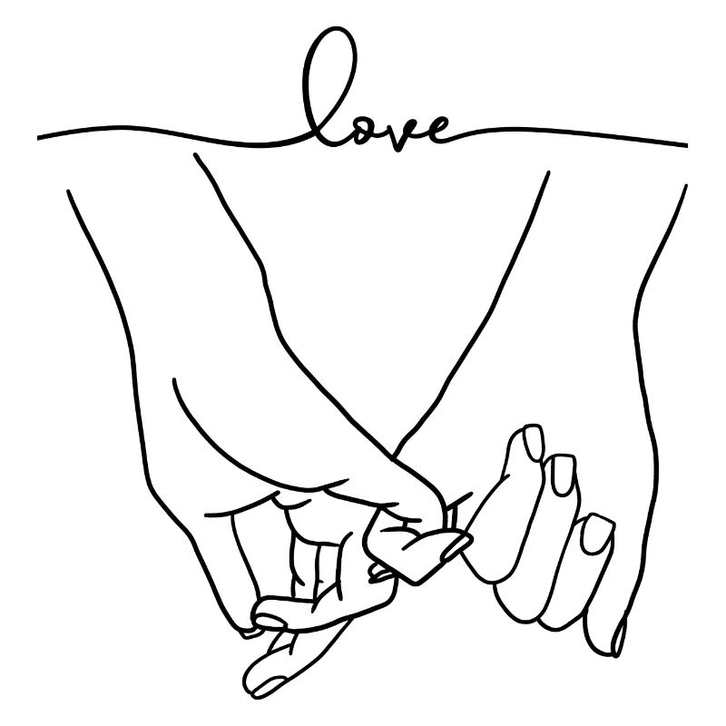 Mains de fixation, relation, amour, couple