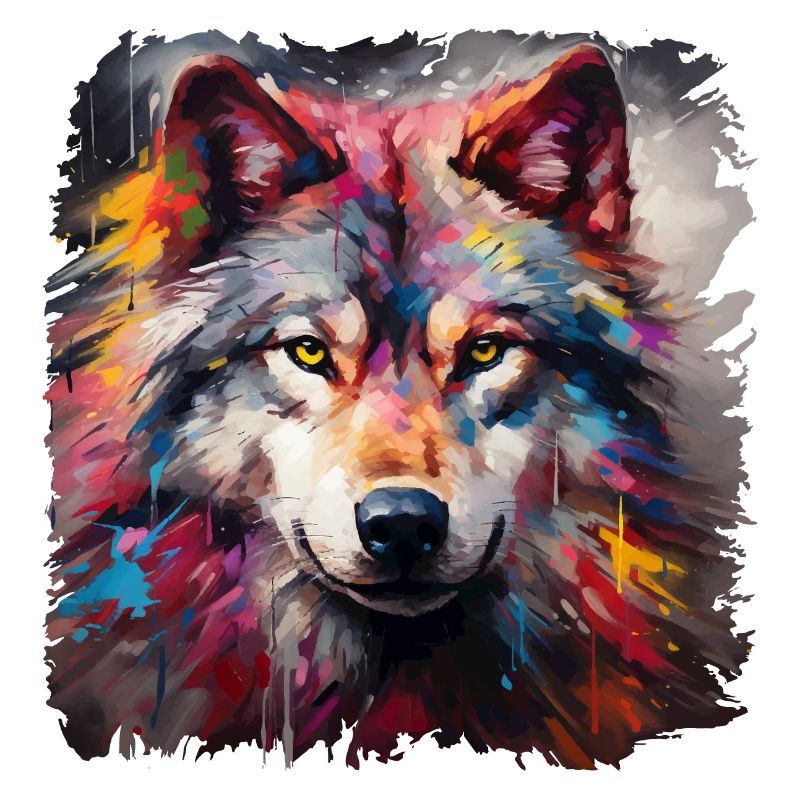 Geschenk Wikinger Wolf Krafttier Schamane Odin
