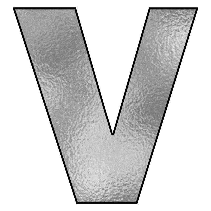 Buchstabe V Silber
