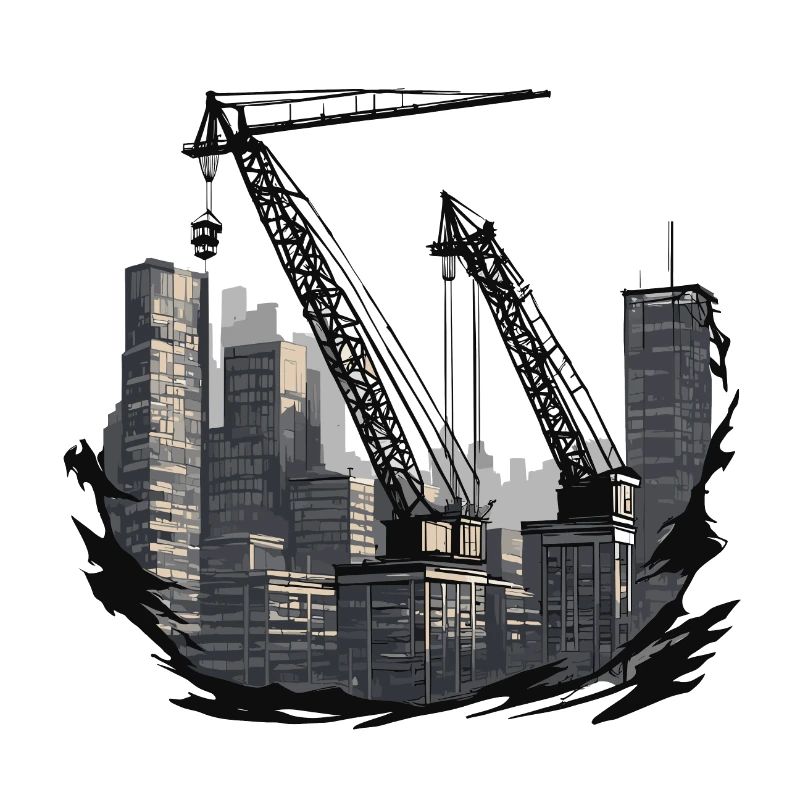 Grue / de chantier / treuil / système de grue