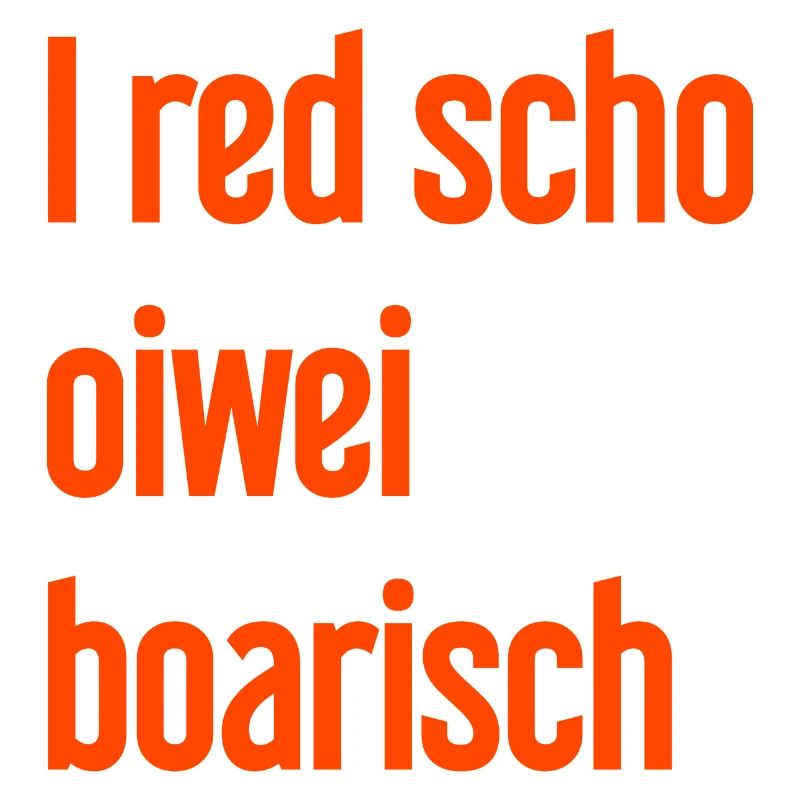I red scho oiwei boarisch