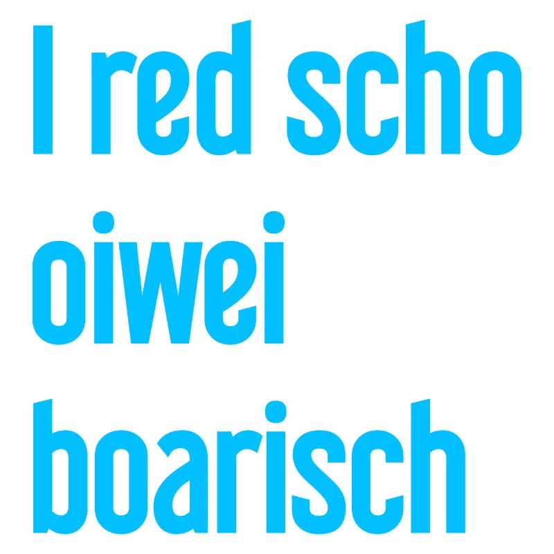 I red scho oiwei boarisch