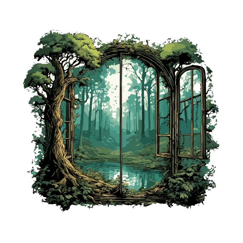Window in the Forest / Trees / View / Wilderness