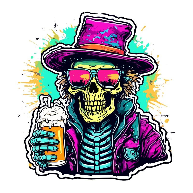 Skull / Totenkopf / Skelett / Gothic / Bier