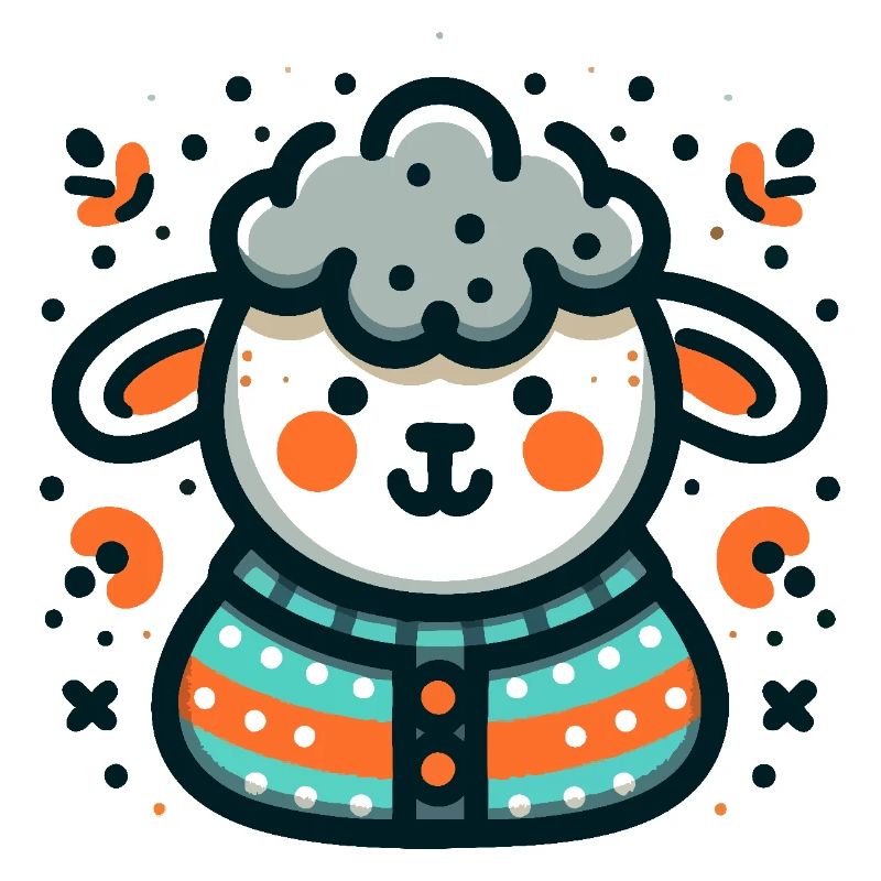 Mouton mignon dans un pull