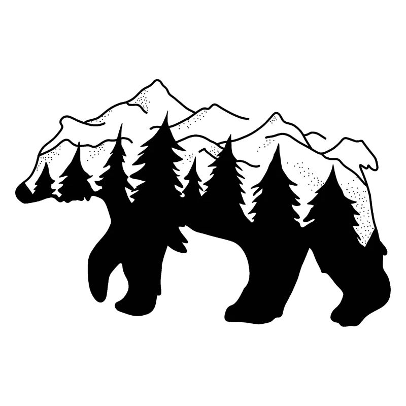 Bär Wald Berge