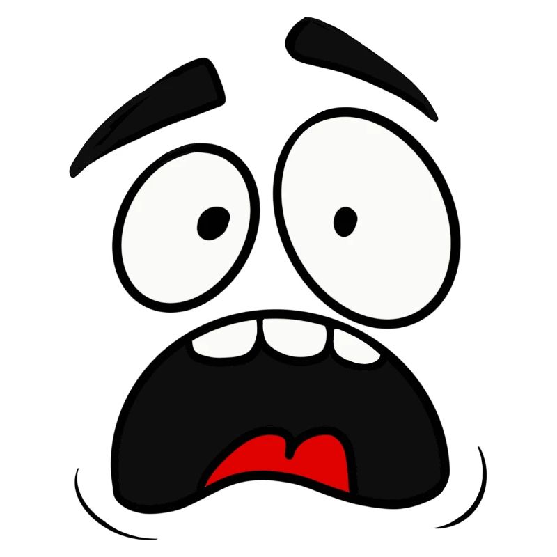 Scared face