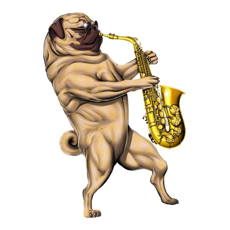 Pug Saxophone Player