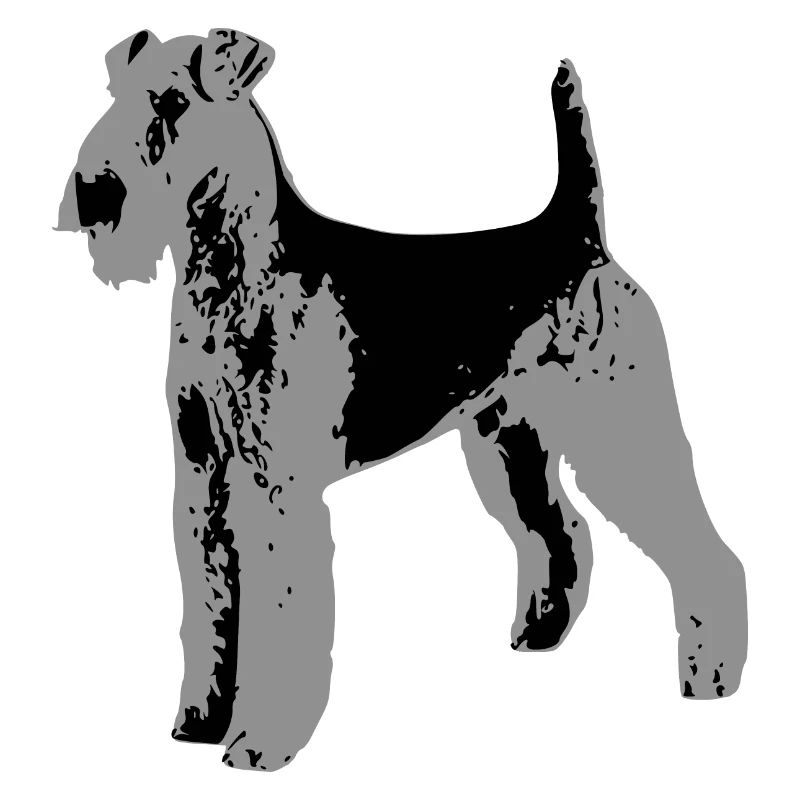 Airedale Terrier graustufen