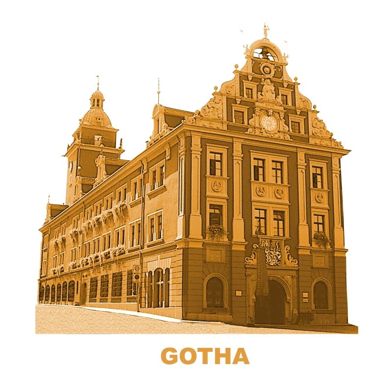 Gotha Town Hall Luther Bach Thuringia