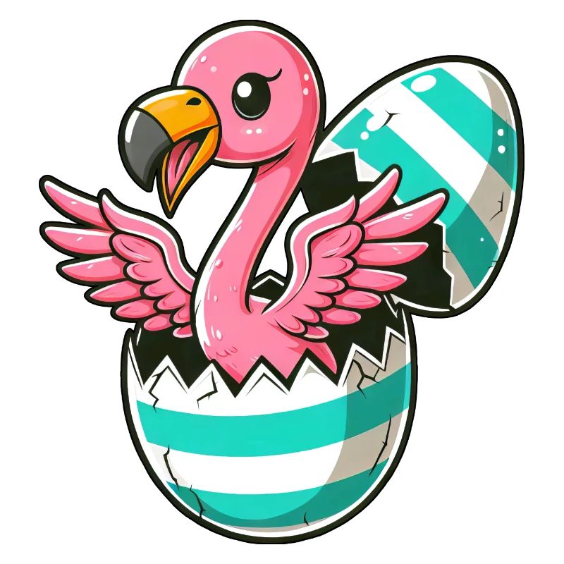 Flamingo Hatches from Easter Egg Easter Surprise