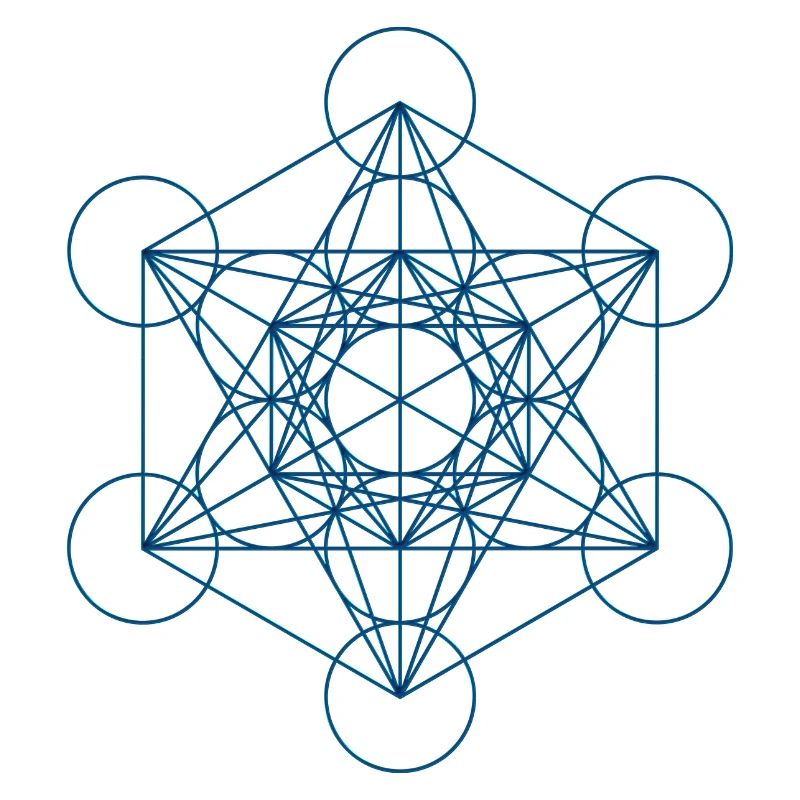 Metatron's Cube - blue