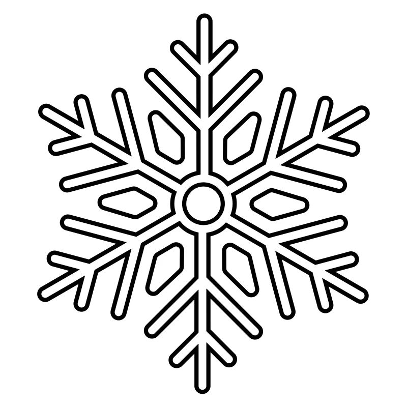 Winter: Icon Schneeflocke oder Schneekristall