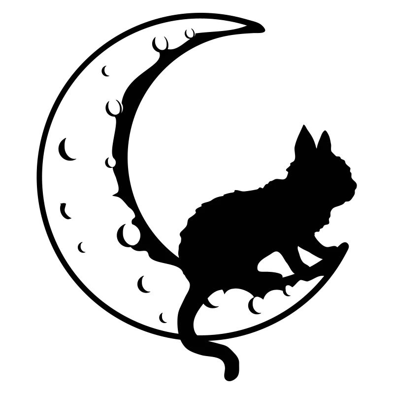 Black Cat Sickle Moon