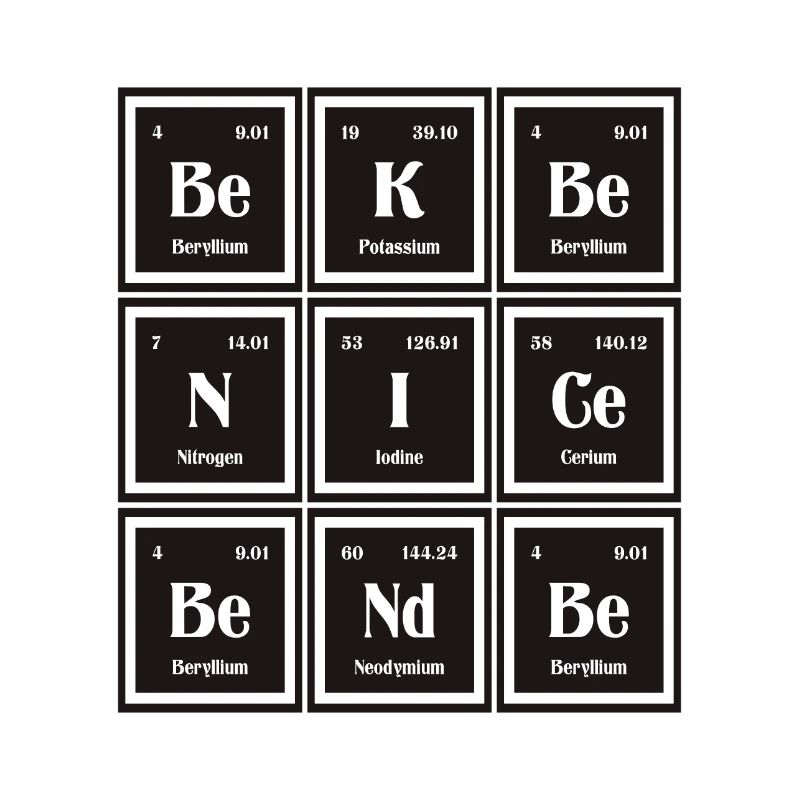 Sei nett Sei freundlich | Periodensystem der Elemente