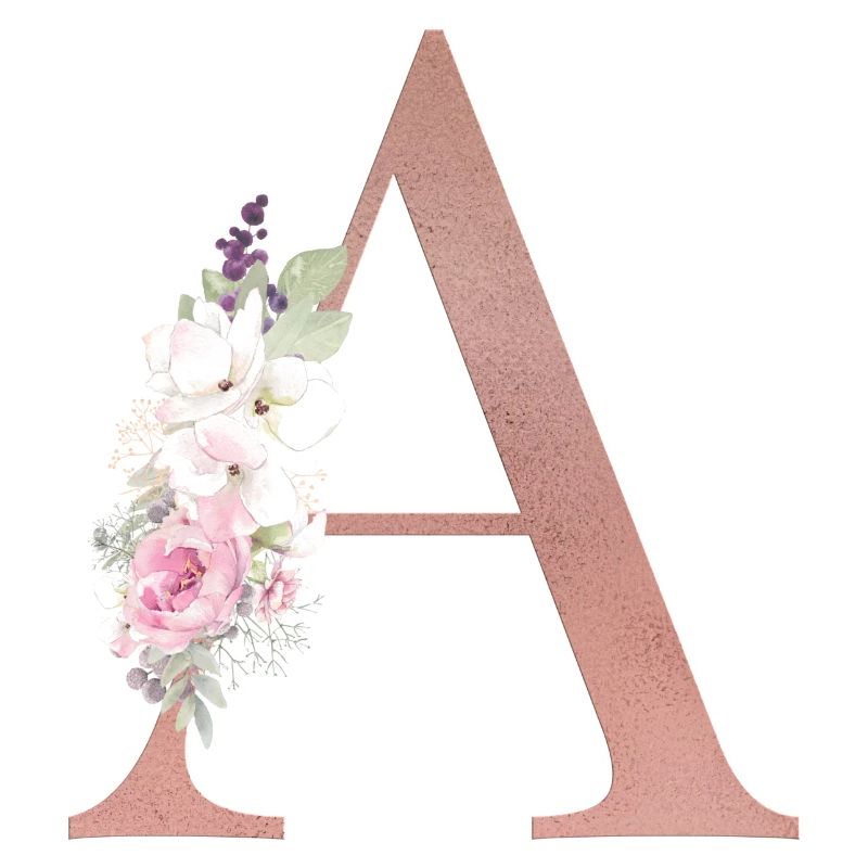 Personalisierbar Monogramm A Floral