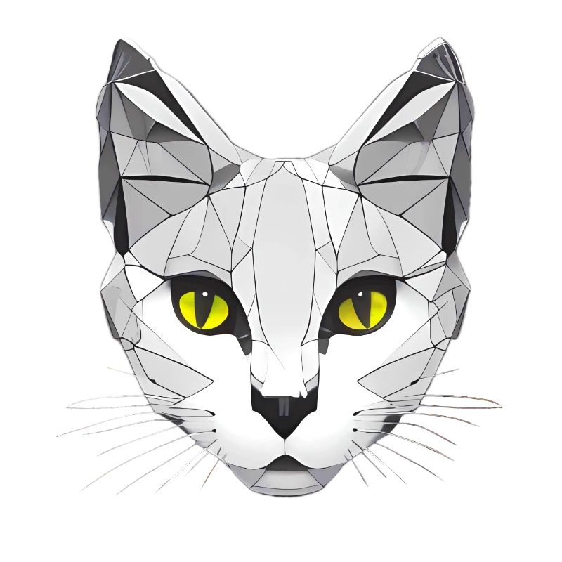 Cat Graphic Low Poly
