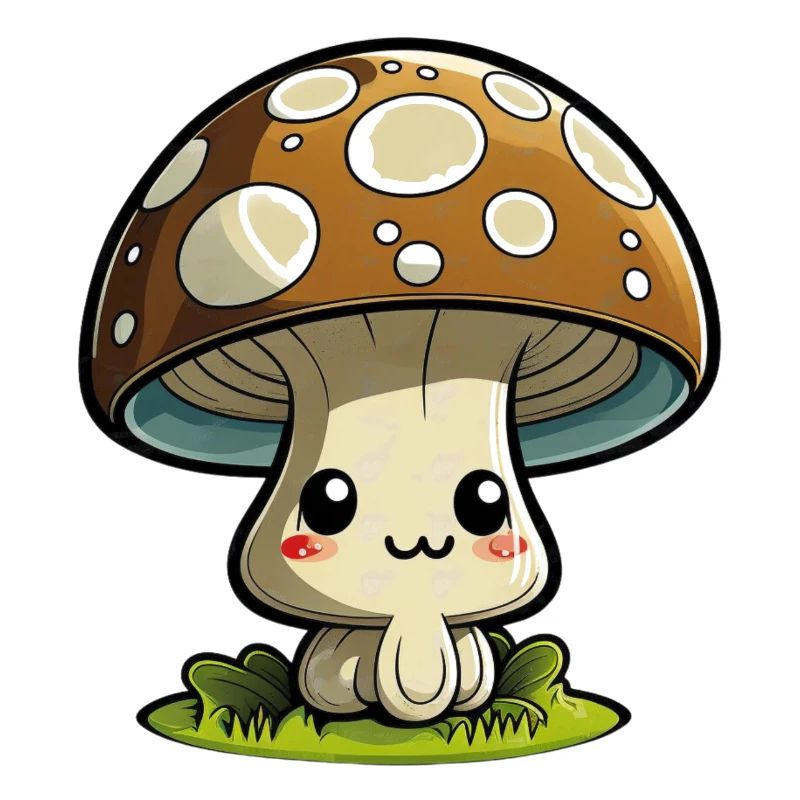 Drôle de champignon de dessin animé