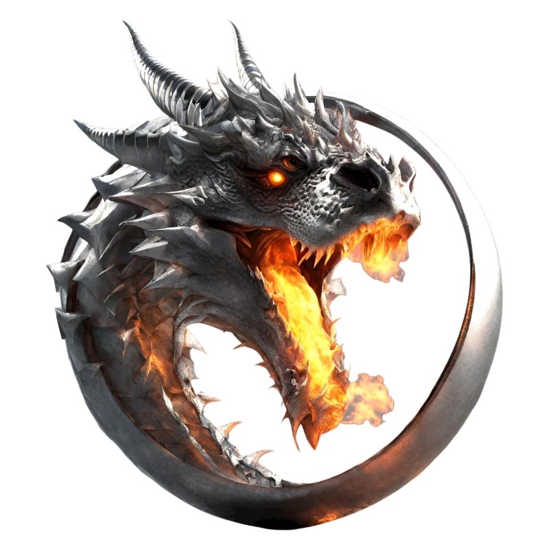 Dragon de feu dans l’anneau