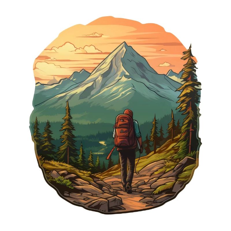 Hiking at dawn