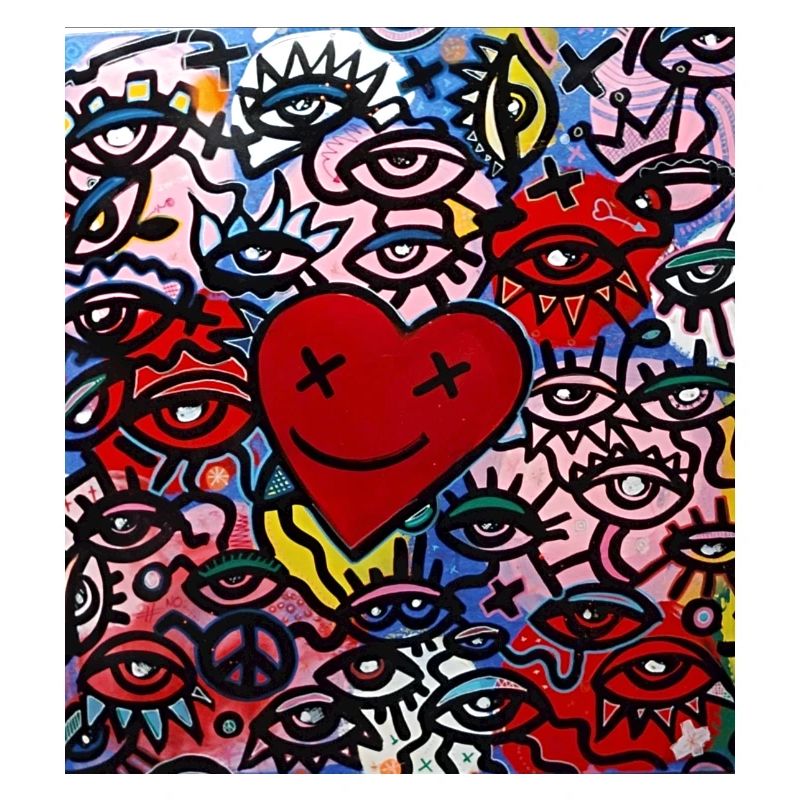 Graffiti Corazon y ojos
