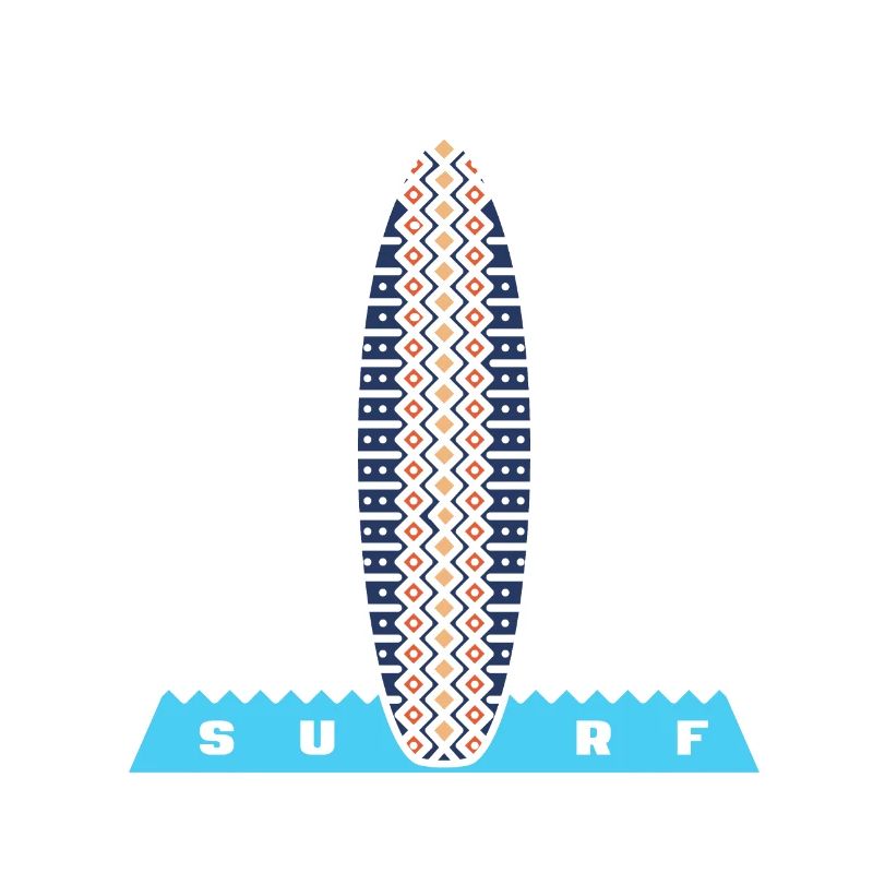 Surf Triangle(contour blanc)