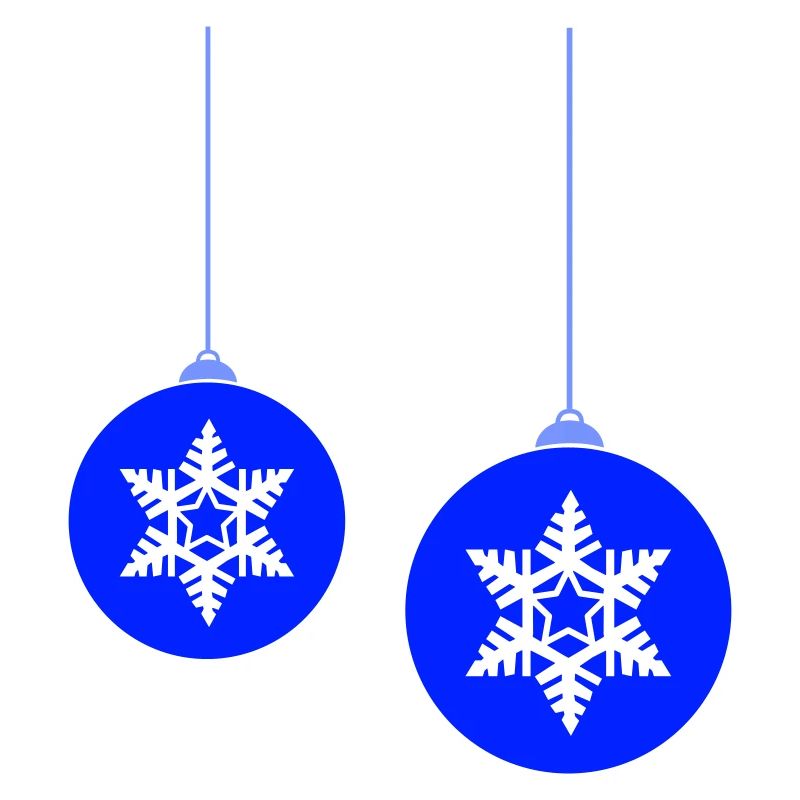 Christmas baubles star