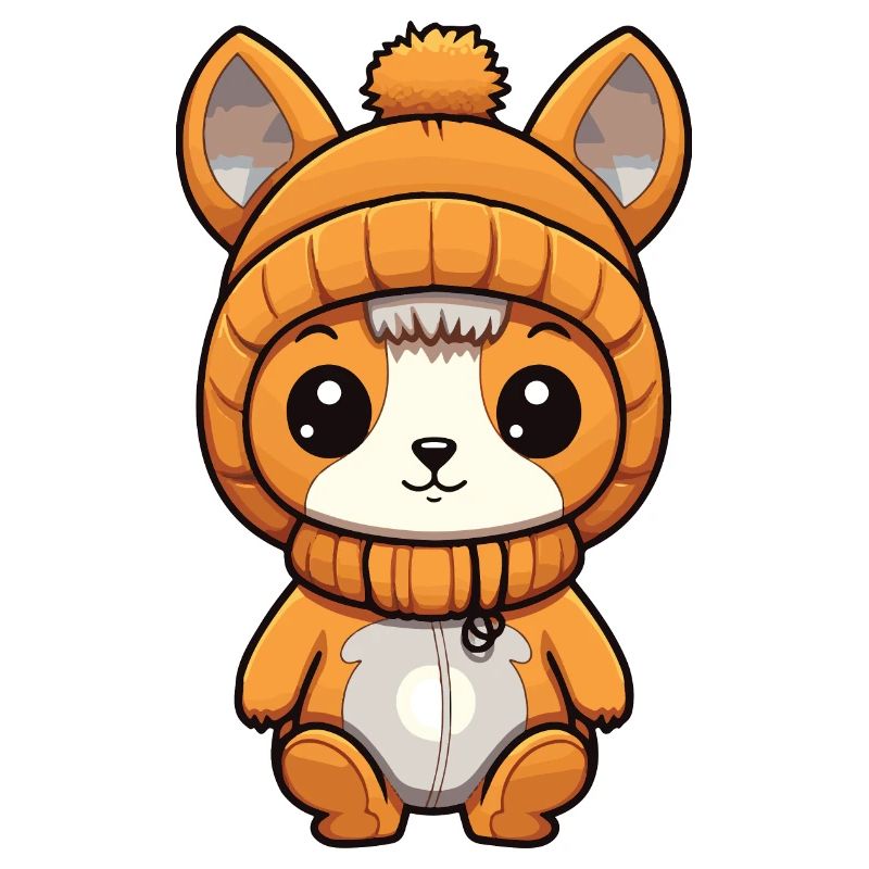 Squirrel Winter Comic Cute