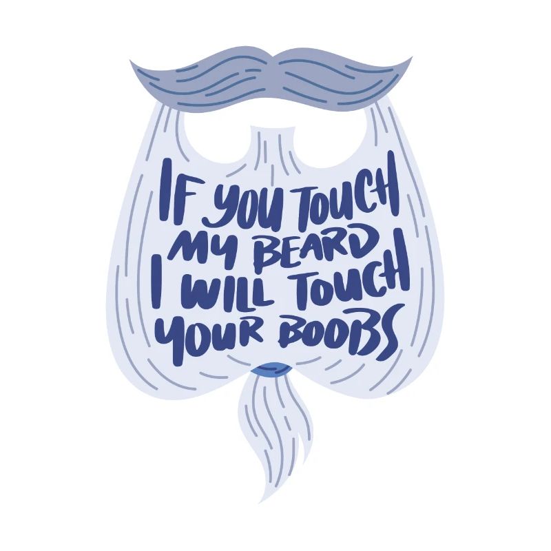 Mann mit Bart bärtig Vollbart Schnauzer Geschenk