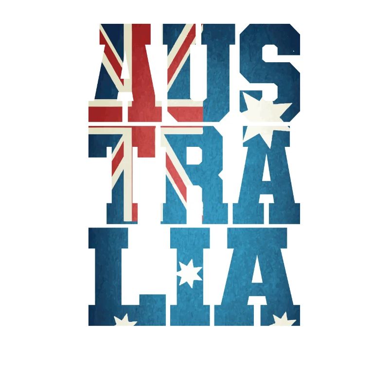 Australie avec drapeau