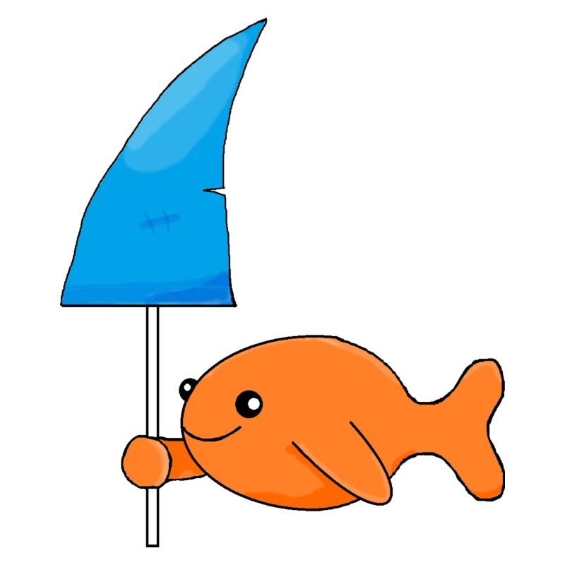 Goldfisch mit Haiflosse
