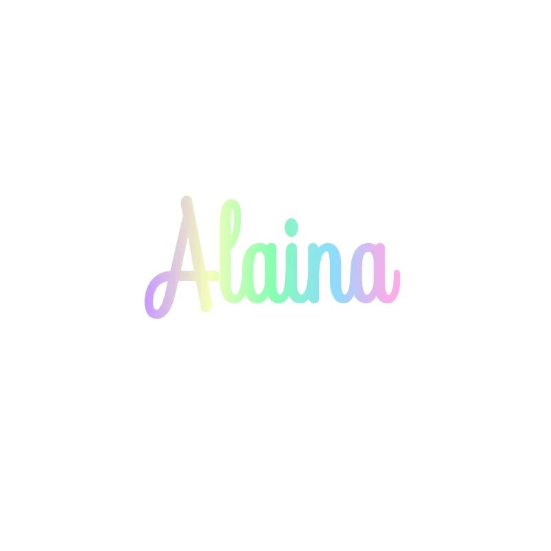 ALAINA Rainbow Cursive minimaliste