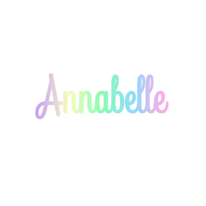 ANNABELLE Rainbow Cursive Minimaliste