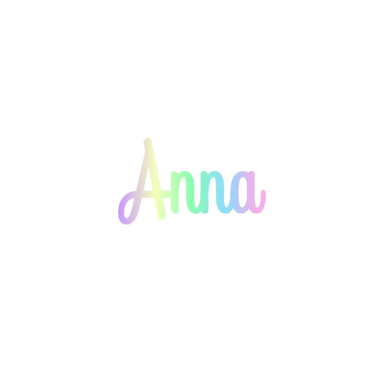 ANNA Rainbow Cursive minimaliste