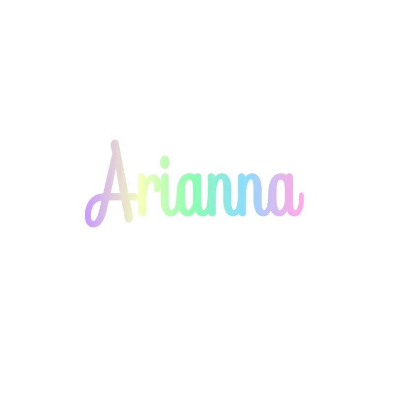 ARIANNA Rainbow Minimalist Cursive