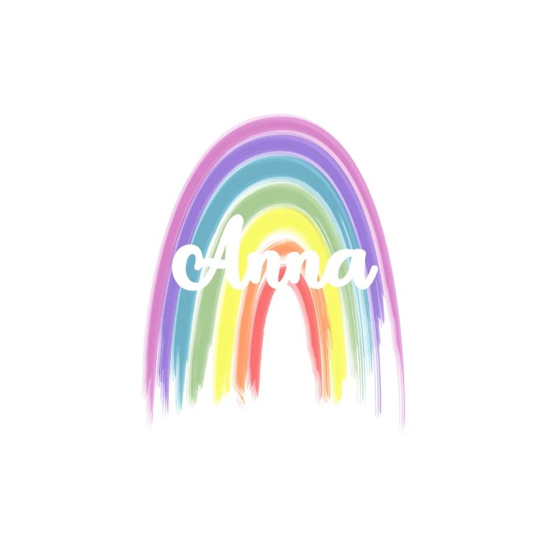 ANNA Rainbow Cursive