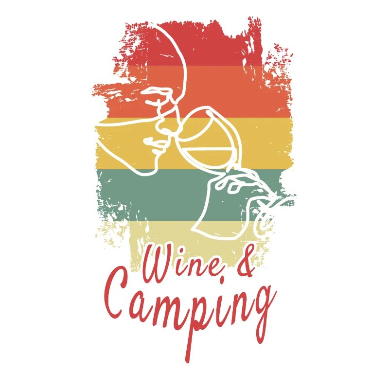 Camping Drinking Wine