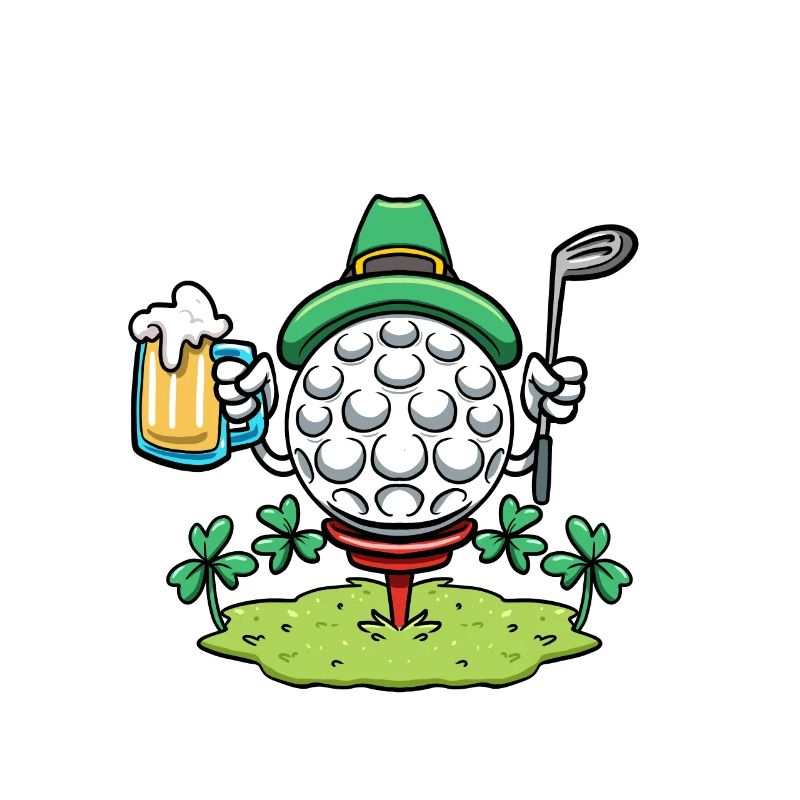 Golf Player Shamrock Golf St Patricks Day Golf