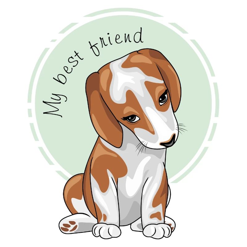 Le chiot timide et mignon est mon meilleur ami